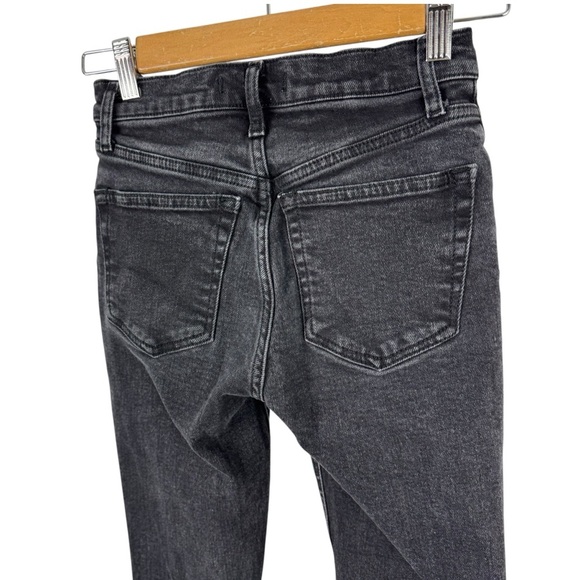 We the Free Free People Black Stella Rip High Waisted Skinny Jeans Raw Hem 24 - Picture 11 of 16